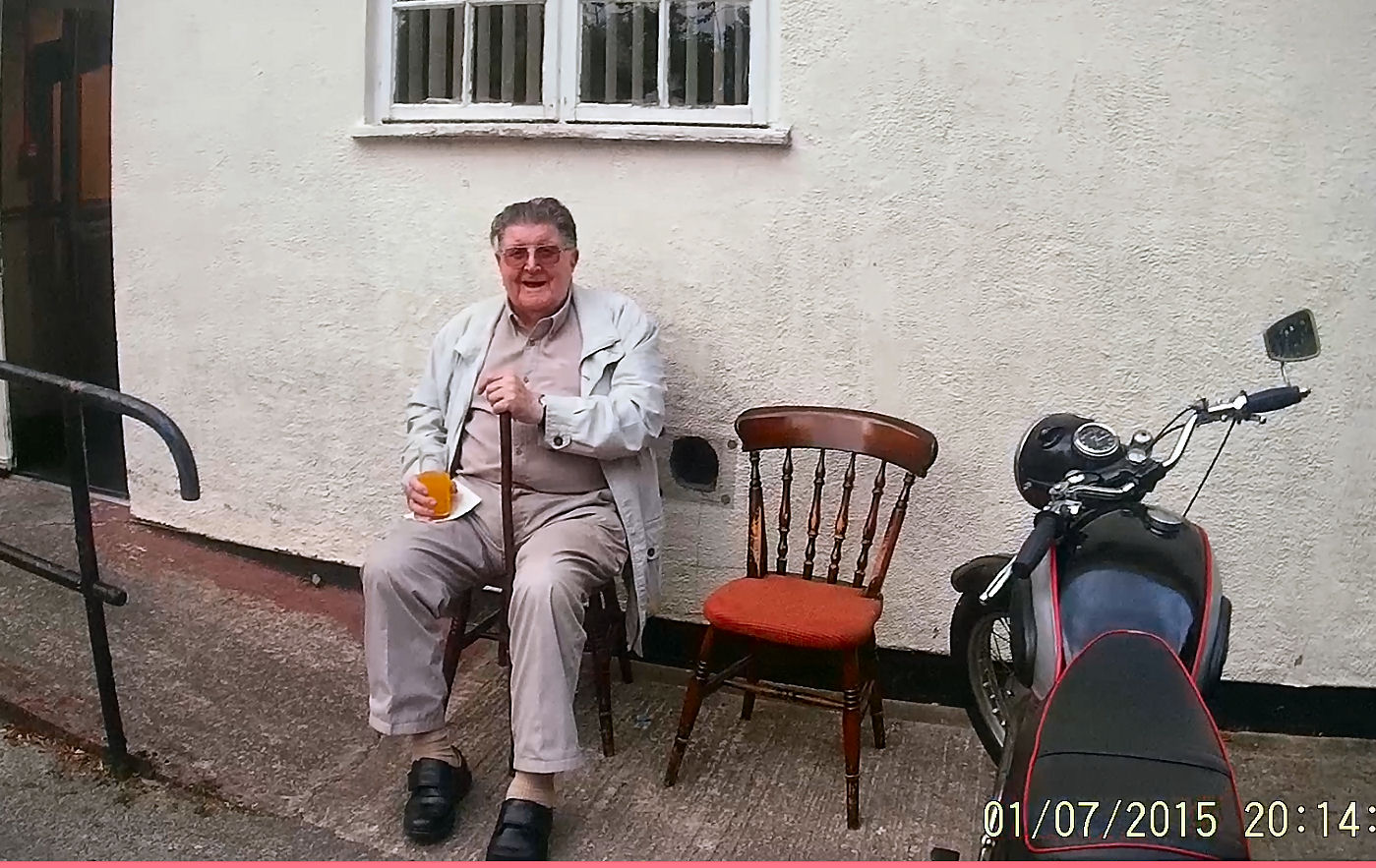 Bill enjoys a pint